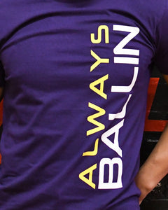 Vertical AB Mens Purple T-Shirt