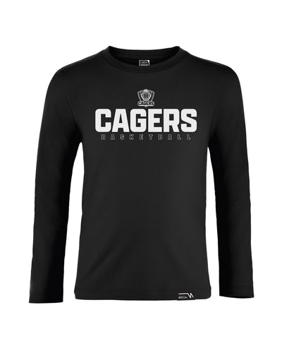 Cagers Basketball 24/25 Kids Long Sleeve Cotton Top