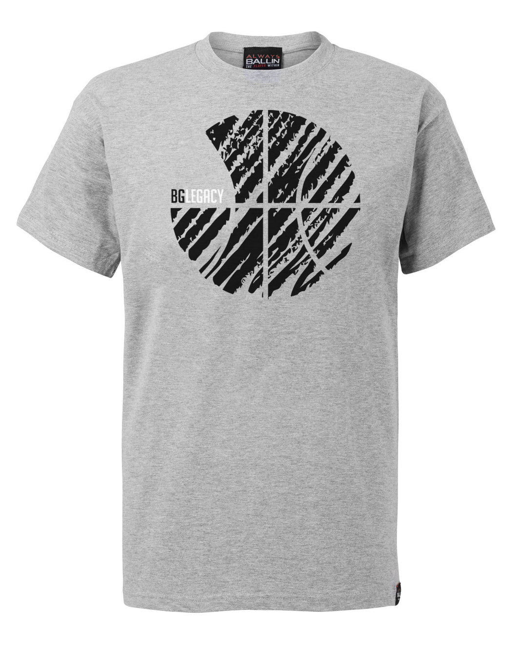 BG Legacy Mens Sports Grey T-Shirt