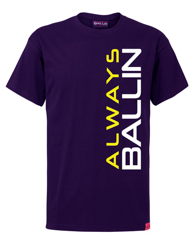 Vertical AB Mens Purple T-Shirt