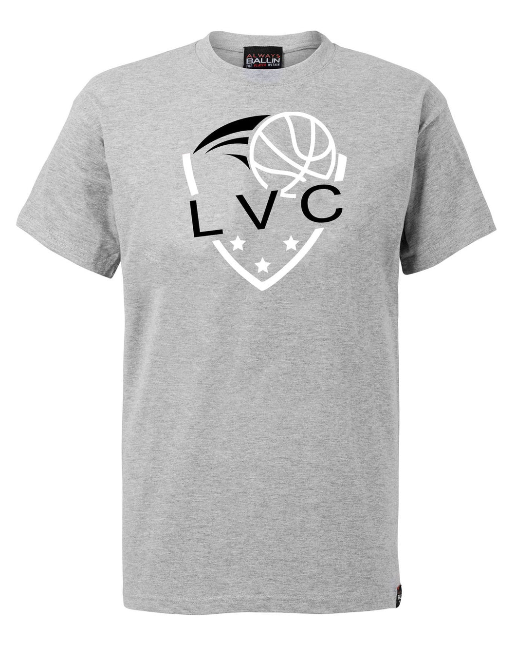LVC Logo Mens Sports Grey T-Shirt
