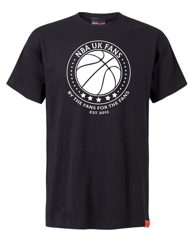 NBA UK Fans Logo Black T-Shirt