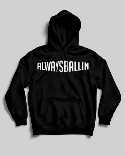 Collegiate Black Pullover Hoodie