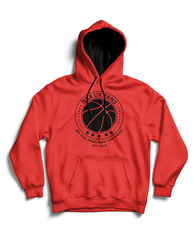NBA UK Fans Logo Fire Red Pullover Hoodie