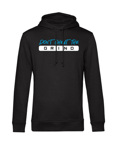 Don't Cheat The Grind V3 Aqua Unisex Black Organic Hoodie