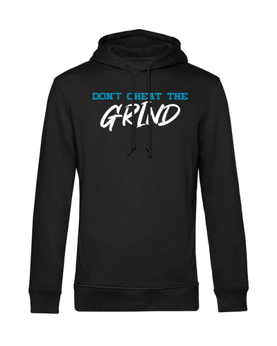 Don't Cheat The Grind V4 Aqua Unisex Black Organic Hoodie