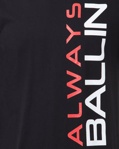 Vertical AB Mens Black T-Shirt