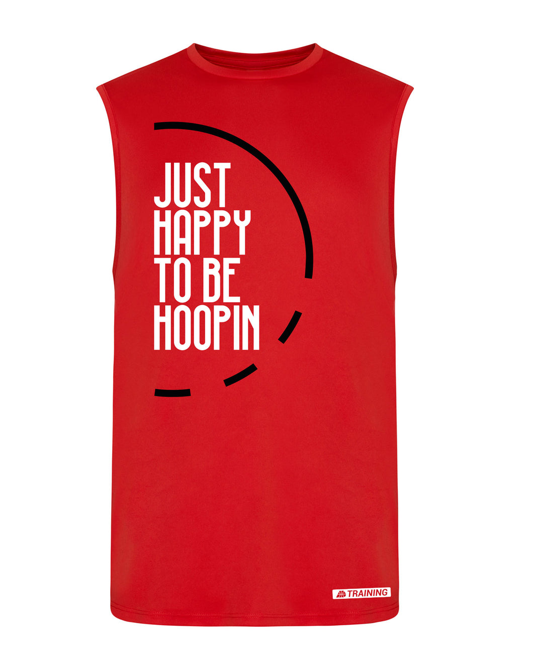 Just Happy To Be Hoopin Fire Red Performance Vest