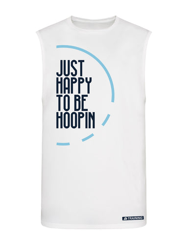 Just Happy To Be Hoopin White Performance Vest