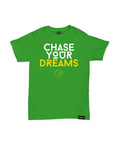 Chase Your Dreams Kids Green T-Shirt