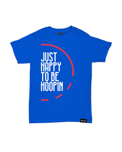 Just Happy To Be Hoopin Kids Royal Blue T-Shirt
