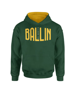 Ballin Always Forest Green Pullover Kids Hoodie