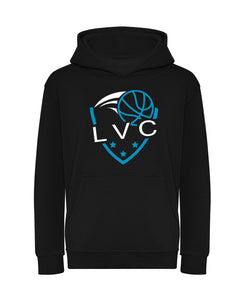 LVC Logo Aqua Kids Black Organic Hoodie