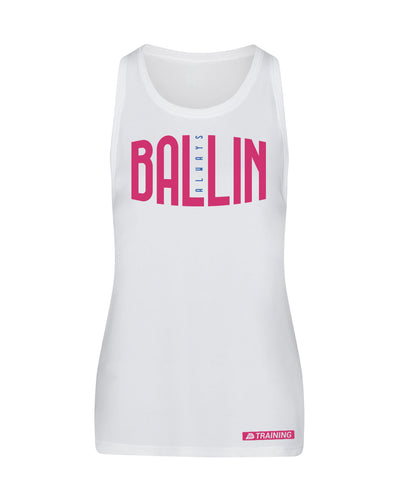 Ballin Always White Womens Performance Vest