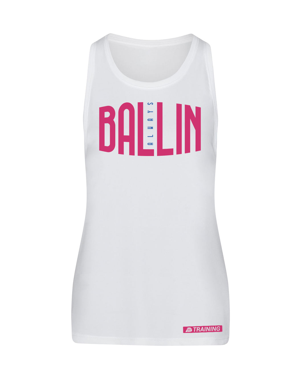 Ballin Always White Womens Performance Vest