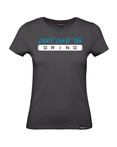 Don't Cheat The Grind V3 Aqua Womens T-Shirt