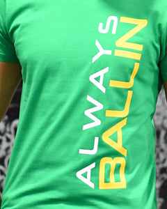 Vertical AB Mens Green T-Shirt