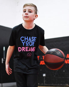 Chase Your Dreams Kids Black T-Shirt