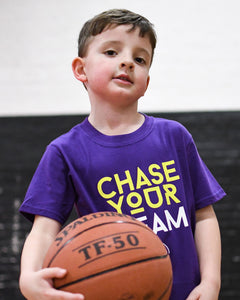 Chase Your Dreams Kids Purple T-Shirt