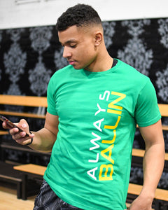 Vertical AB Mens Green T-Shirt