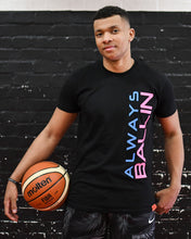 Vertical AB Mens Black T-Shirt