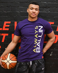 Vertical AB Mens Purple T-Shirt